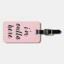 Chic Pink ik ben hier Bagagelabel