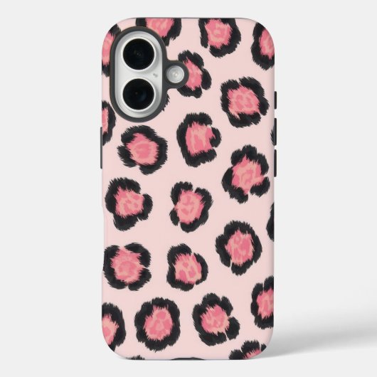 Chic Pink Leopard Print Case-Mate iPhone Case (Achterkant)