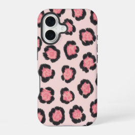 Chic Pink Leopard Print  iPhone 16 Hoesje
