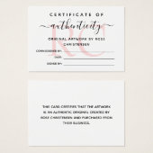 Chic Pink Monogramme Certificat d'authenticité (Devant & derrière)