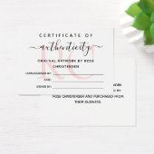 Chic Pink Monogramme Certificat d'authenticité (Bureau)