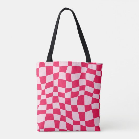 Chic Pink Pattern Tas (Achterkant)