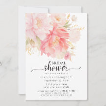 Chic Pink Peony Floral Vrijgezellenfeest