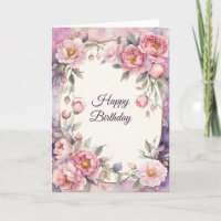 Chic Pink Peony Oval Lijst Verjaardag