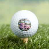 Chic Pink Personalized Golf Cart Custom Monogram  Golfballen (Insitu Shirt)