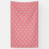 Chic Pink Ribbons Breast Cancer Bewustheid Spandoek (Verticaal)