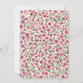  Chic Pink Roses Floral Verjaardag Kaart (Achterkant)