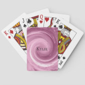Chic Pink Swirl Pokerkaarten (Achterkant)