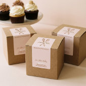 Chic Pink Whisk Spoon Thank You Bakery Box Seal Etiket