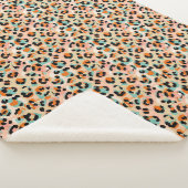 Chic Plaid Léopard Imprimé Multicolore Couverture (3/4)