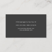 Chic Plain Grey Manager Visitekaartje (Achterkant)