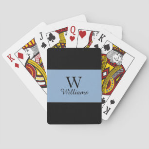 CHIC PLAYING CARDS_FRENCH BLUE/ZWARTE STRIPES. DIY POKERKAARTEN
