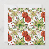 Chic Poinsettia en Sinaasappels Kerstmis (Achterkant)