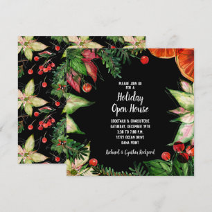 Chic Poinsettia en Sinaasappels Kerstmis