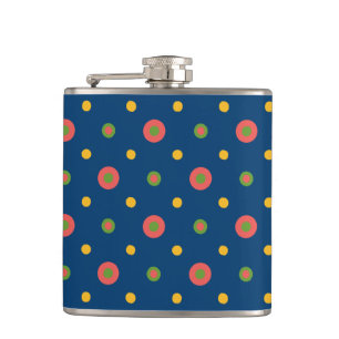 Chic Pois Jumbo sur flacon de hanche bleu marine
