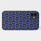 Chic-politieagent Thin Blue Line Badge Patroon Case-Mate iPhone Case (Achterkant (horizontaal))