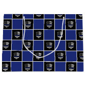 Chic-politieagent Thin Blue Line Badge Patroon Groot Cadeauzakje (Voorkant)