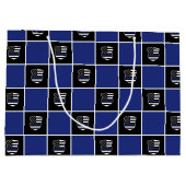 Chic-politieagent Thin Blue Line Badge Patroon Groot Cadeauzakje (Achterkant)