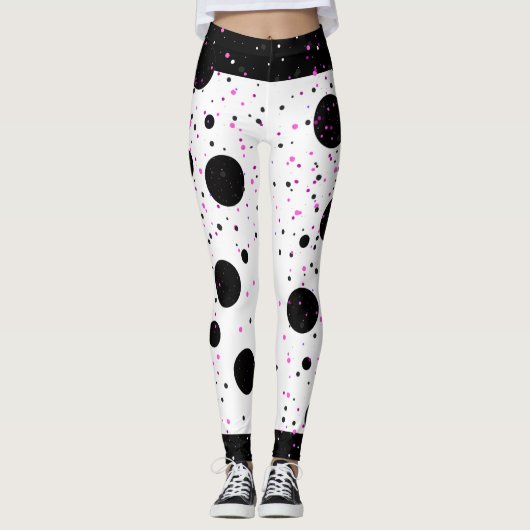 Chic Polka Dot Style Leggings (Voorkant)
