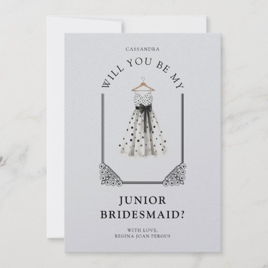 Chic Polka Dots JR Bridesmaid Dress Ornate Dome (Voorkant)