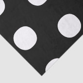 Chic polka stipt zwart wit groot gedurfd modern tissuepapier (Detail)