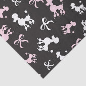 Chic Poodles Roze en Zwart Tissuepapier (Detail)