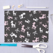 Chic Poodles Roze en Zwart Tissuepapier (Craft)