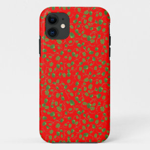 Chic Poppy Buds op Red iPhone 5/5s Hoesje-Mate Hoe iPhone 11 Hoesje