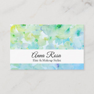 *~* Chic Popular Floral Turquoise Green Beauty Visitekaartje