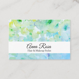 *~* Chic Popular Flower Turquoise Green Beauty Visitekaartje