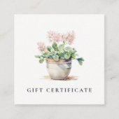 Chic Pot Floral House Plante Certificat cadeau (Devant)