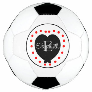 Chic Premier Monogramme Noir Gris Rouge Coeur