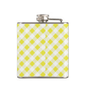 chic preppy yellow navy gingham patroon monogram heupfles (Achterkant)
