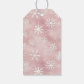 Chic Pretty Pink Bow Christmas Ornament  Cadeaulabel (Achterkant)