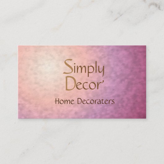 Chic Pretty Rose Orange> Carte de visite de décora (Devant)