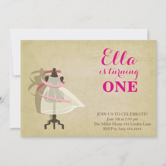 Chic Princess Invitations d'anniversaire (Devant)