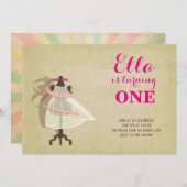 Chic Princess Invitations d'anniversaire (Devant / Derrière)