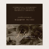 Chic Professional  Gold Floral Script Visitekaartjes (Buitenkant ongevouwen)