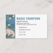 Chic Professional  Roze Roze Floral QR Code Visitekaartje (Voorkant)