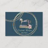 Chic Professioneel, Gouden Cirkels Naaimachine Visitekaartje (Voorkant)