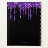 Chic Purple Dripping Parties scintillant Monogramm (Dos)