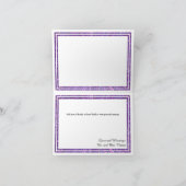Chic Purple Faux Glittered Trim - Carte de remerci (Intérieur)