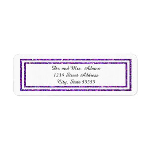 Chic Purple Faux Glittered Trim - Étiquette de ad