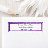 Chic Purple Faux Glittered Trim - Étiquette de adr (En situation)