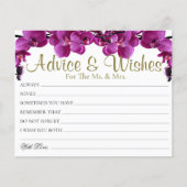 Chic Purple Feuille Conseil Mariage Wings Cartes (Devant)