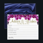 Chic Purple Feuille Conseil Mariage Wings Cartes<br><div class="desc">Mariage Conseils et voeux Cartes pour mariée et gardienne de mariée,  Voeux pour M. & Mme - Fête des mariées,  Jeux de Bachelorette.</div>