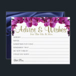 Chic Purple Feuille Conseil Mariage Wings Cartes<br><div class="desc">Mariage Conseils et voeux Cartes pour mariée et gardienne de mariée,  Voeux pour M. & Mme - Fête des mariées,  Jeux de Bachelorette.</div>