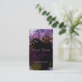 Chic Purple Forest Massage Cartes de visite de thé (Debout devant)