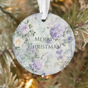 Chic Purple Lavender Crème Rose Floral