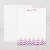 Chic Purple Ombre Chevrons Cartes Note (Devant / Derrière)